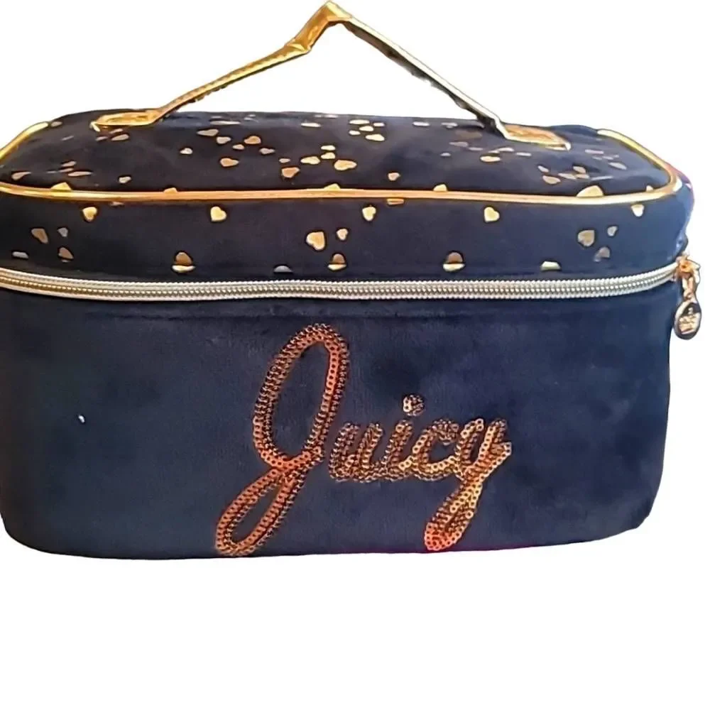 Juicy‎ Couture Gold Logo & Hearts Makeup Carrying Case